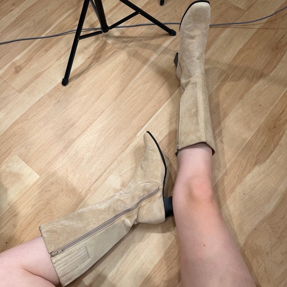 Vintage Tan Suede Leather Campus Boots (8.5) - Picture 2 of 8